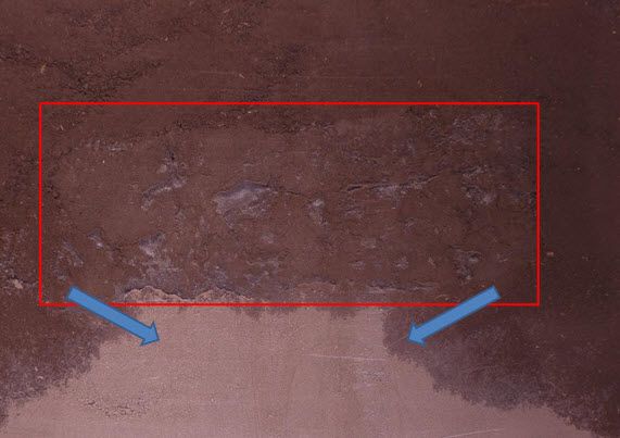 Photo: Water draining through a compacted soil profile.