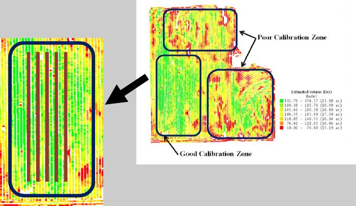 Map highlighting good and poor calibration zones.