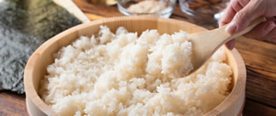 close up of bowl of rice