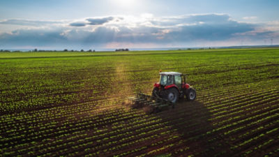 tractor in field