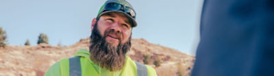 Male Worker Talking