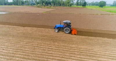Direct Seeded Rice gets mechanized sowing into a dry field in India
