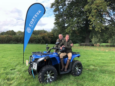 Emma Dennis pictured with Roger Dennis who runs the family farm.