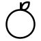Orange black outline white background