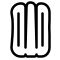 Pecan black outline white background