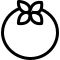 Tomato icon - black on white background