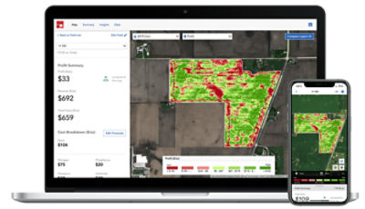 Digital devices - View of Crops with overlayed crop information
