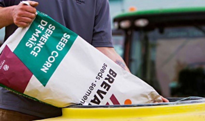 Brevant bag of corn seed