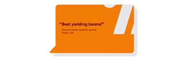 “Best yielding beans!” 