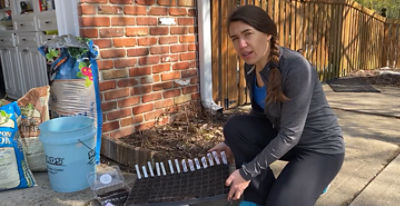 Woman sharing plate-wise gardening ideas