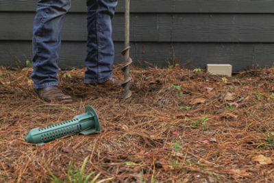 Certified Sentricon Specialist installs Sentricon Recruit HD in-ground bait stations and Sentricon Recruit AG bait stations