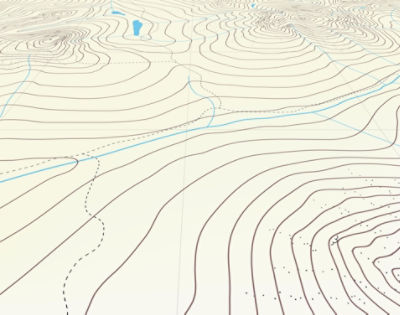 Contour line map