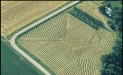Green field - aerial view - Timeline of crop protection advances