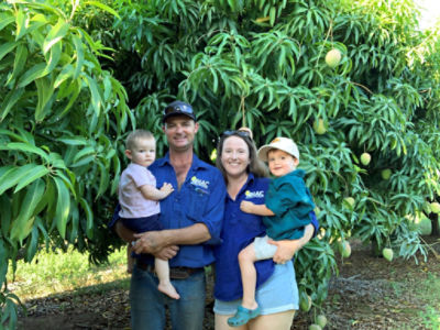 Nick and Whitney Ormbsy, mango growers in Katherine, NT