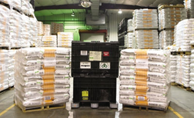 Pioneer corn supply in  warehouse