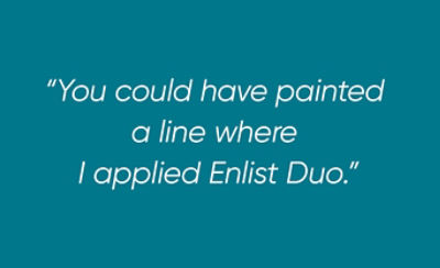 Painted line quote card for Enlist