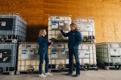 Consultants in warehouse