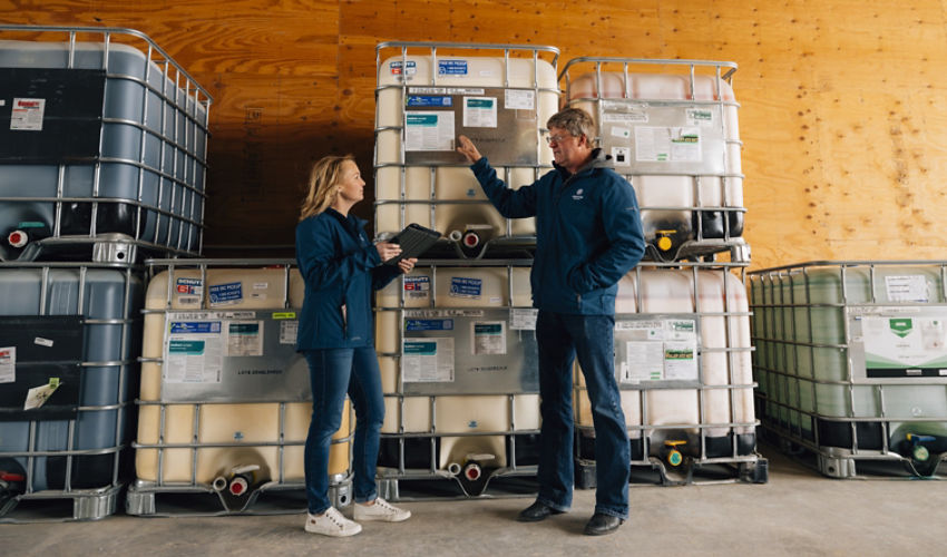 Consultants in warehouse