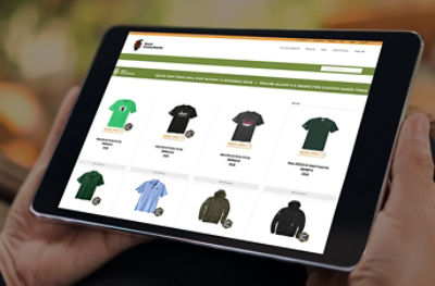 ecommerce site on ipad