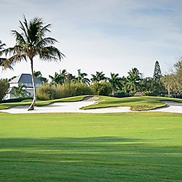 Image of golf course with sand traps