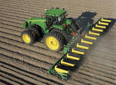 Planter in field