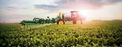Sprayer at sunset