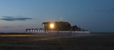 sprayer at night