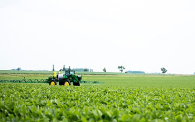 Sprayer in middle of field