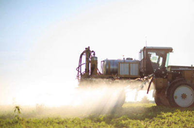 Sprayer in soybeans