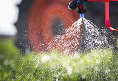 close up of sprayer nozzle