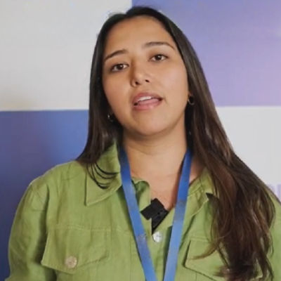 Lady looking at the camera