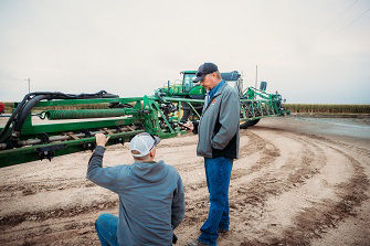 two men inspecting