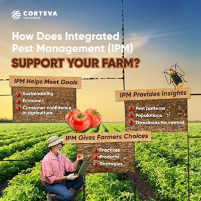 IPM helps farmers meet goals for productivity and sustainability. Naturally derived active ingredients like Qalcova™ and Jemvelva™ actives give farmers more options in their IPM strategies.