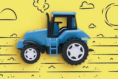 Blue Toy Tractor