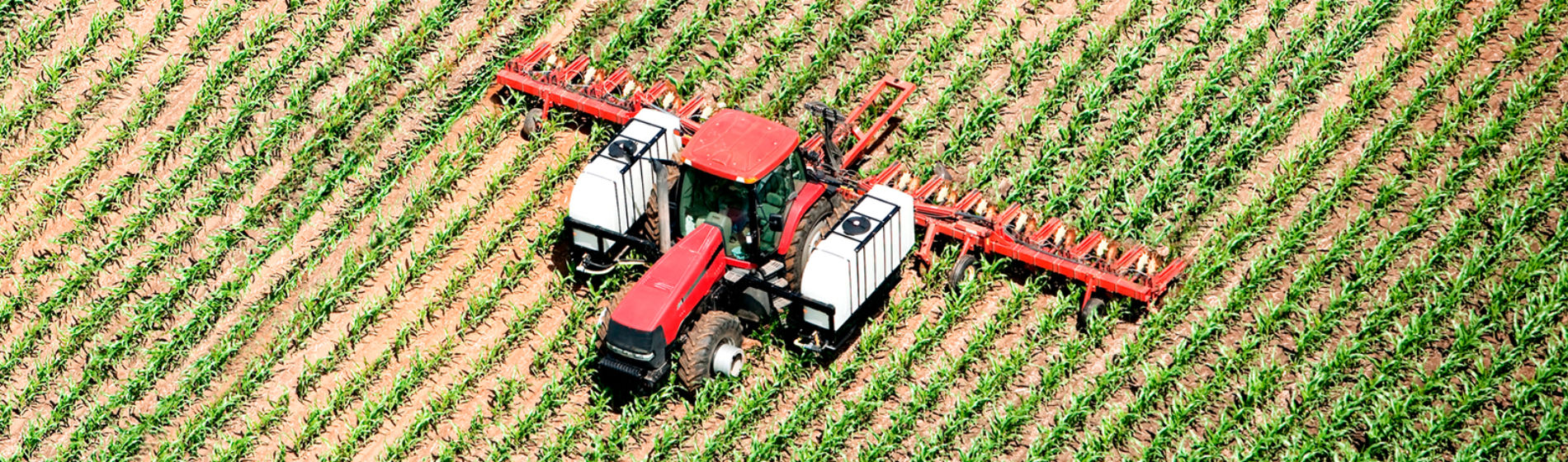 Tractor aerial view