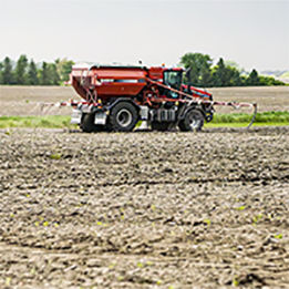 Sprayer in spring field