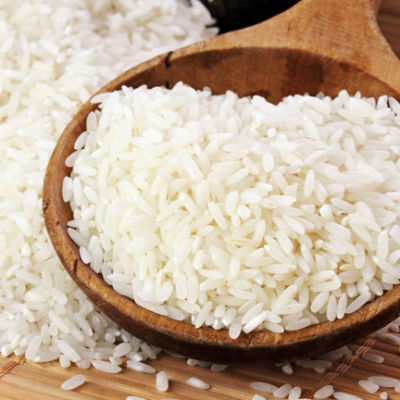 close up of bowl of white rice