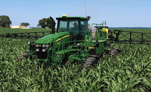 Application of foliar treatments that include a nonionic surfactant prior to tasseling has been associated with arrested ear development.