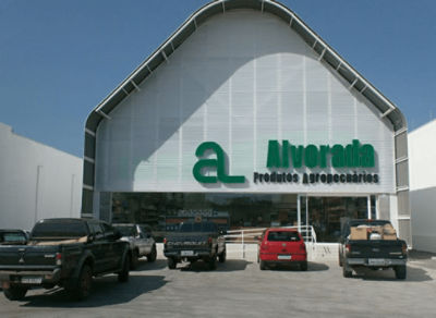 Fachada da Alvorada Produtos Agropecuários em Três Lagoas (MS)