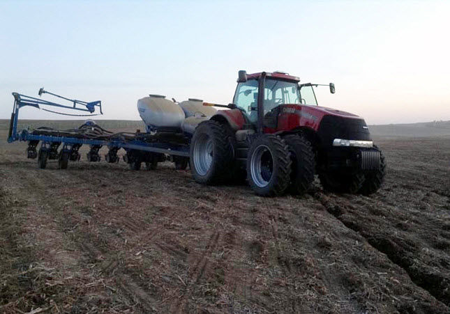 This is a photo of early spring fieldwork.