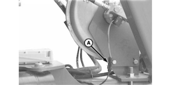 Disconnect the harness (A) to stop the CCS fan.