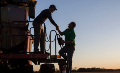 Two men shaking hands