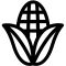 Corn icon in black