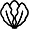 Vegetable icon in black outline