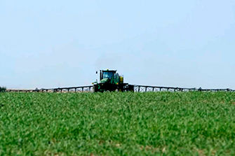 Sprayer in field
