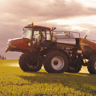 Sprayer in a field