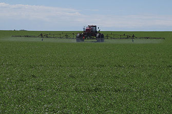 Sprayer in field