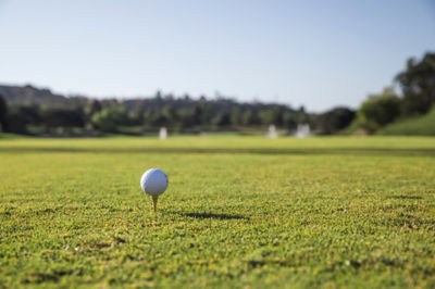 Image of golf ball on tee