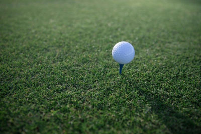 Image of golf ball on putting green