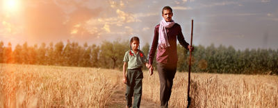 farmer in wheat field